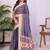 Navy blue linen  saree with blouse