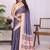 Navy blue linen  saree with blouse