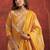 Women Leheriya Dyed Regular Thread Work Kurta with Trousers & With Dupatta
