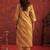 Women Leheriya Dyed Regular Thread Work Kurta with Trousers & With Dupatta