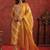 Women Leheriya Dyed Regular Thread Work Kurta with Trousers & With Dupatta