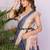 Blue linen  saree with blouse