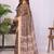 Brown linen  saree with blouse