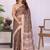 Brown linen  saree with blouse