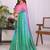 Multicolor linen solid saree with blouse