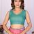 Multicolor linen solid saree with blouse