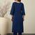 Women Regular Thread Work Kurta with Trousers