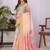 Multicolor linen checked saree with blouse