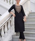 Women Ethnic Motifs Embroidered Regular Thread Work Pure Cotton Kurta with Trousers