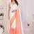 White linen solid saree with blouse