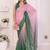 Multicolor linen checked saree with blouse