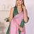 Multicolor linen checked saree with blouse