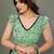 Green chiffon printed saree with blouse