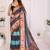 Multicolor linen printed saree with blouse