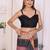 Multicolor linen printed saree with blouse