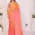Multicolor linen striped saree with blouse
