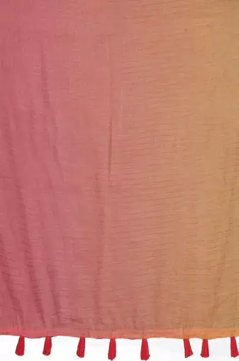 Multicolor linen striped saree with blouse
