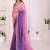 Pink linen striped saree with blouse