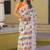 White chiffon printed saree with blouse