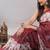 Multicolor linen printed saree with blouse