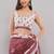 Multicolor linen printed saree with blouse