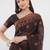Brown tissue embellished saree with blouse