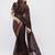 Brown tissue embellished saree with blouse