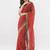 Red georgette embellished saree with blouse