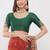 Red georgette embellished saree with blouse