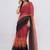 Multicolor linen printed saree with blouse