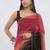 Multicolor linen printed saree with blouse
