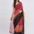 Multicolor linen printed saree with blouse