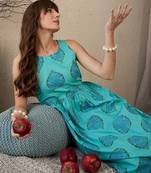 Women Ethnic Motifs Printed Regular Pure Cotton Kurta with Trousers