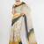 Off white tissue printed saree with blouse