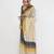 Off white tissue printed saree with blouse