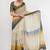 Off white tissue printed saree with blouse
