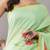 Lime linen printed saree with blouse