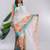 White linen printed saree with blouse
