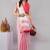 White linen colourblocked saree with blouse