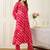 Floral Printed Thread Work Pure Cotton Kurta With Palazzos
