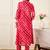 Floral Printed Thread Work Pure Cotton Kurta With Palazzos