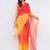 Multicolor linen dyed saree with blouse