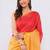 Multicolor linen dyed saree with blouse