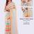 Off white linen striped saree with blouse