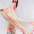 Off white linen striped saree with blouse