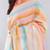 Off white linen striped saree with blouse