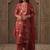 Floral Printed Round Neck Straight Kurta With Trousers & Dupatta