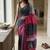Pink linen striped saree with blouse
