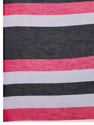 Pink linen striped saree with blouse 5