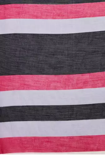 Pink linen striped saree with blouse
